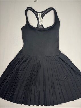 Fabletics Black Racerback Pleated athletic dress